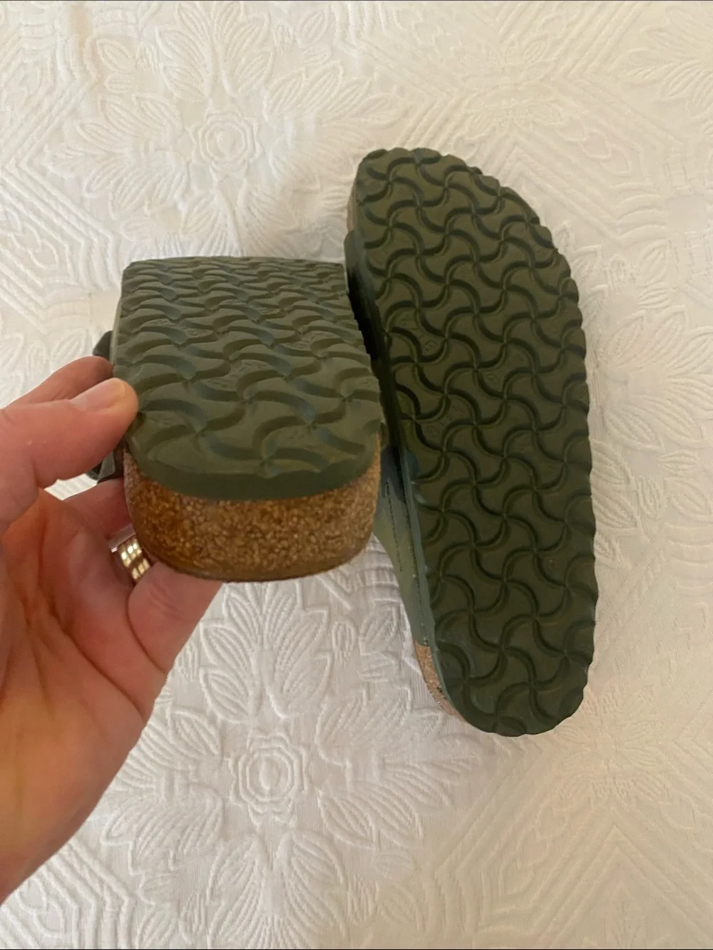 Birkenstock Arizona Camo Two-Strap Sandals - Green and Brown - Picture 6 of 8